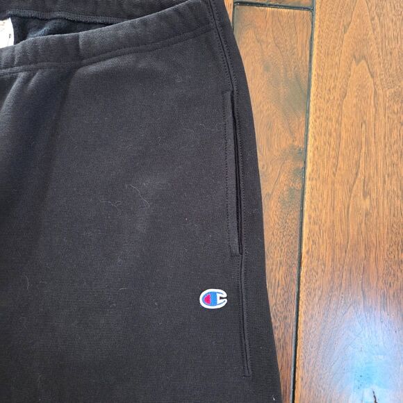 Vintage Champion Reverse Weave Sweatpants 2XL XXL Black Warmup Thick Joggers Y2K - Picture 3 of 13